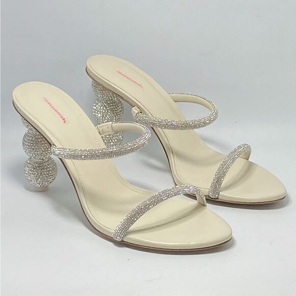 Cult Gaia Envi Embellished High Heel Slide Sandals size 40 - Picture 4 of 12